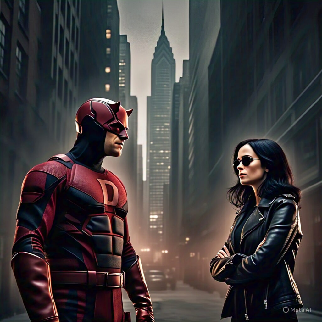 jessica jones and daredevil prepare to team